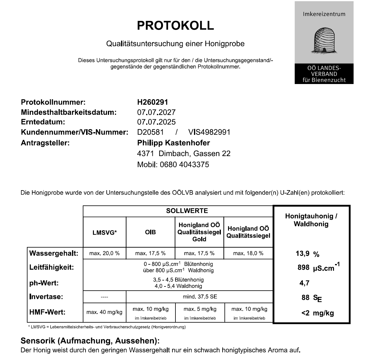 Hochwertiger Mühlviertler Waldhonig – Bild 2