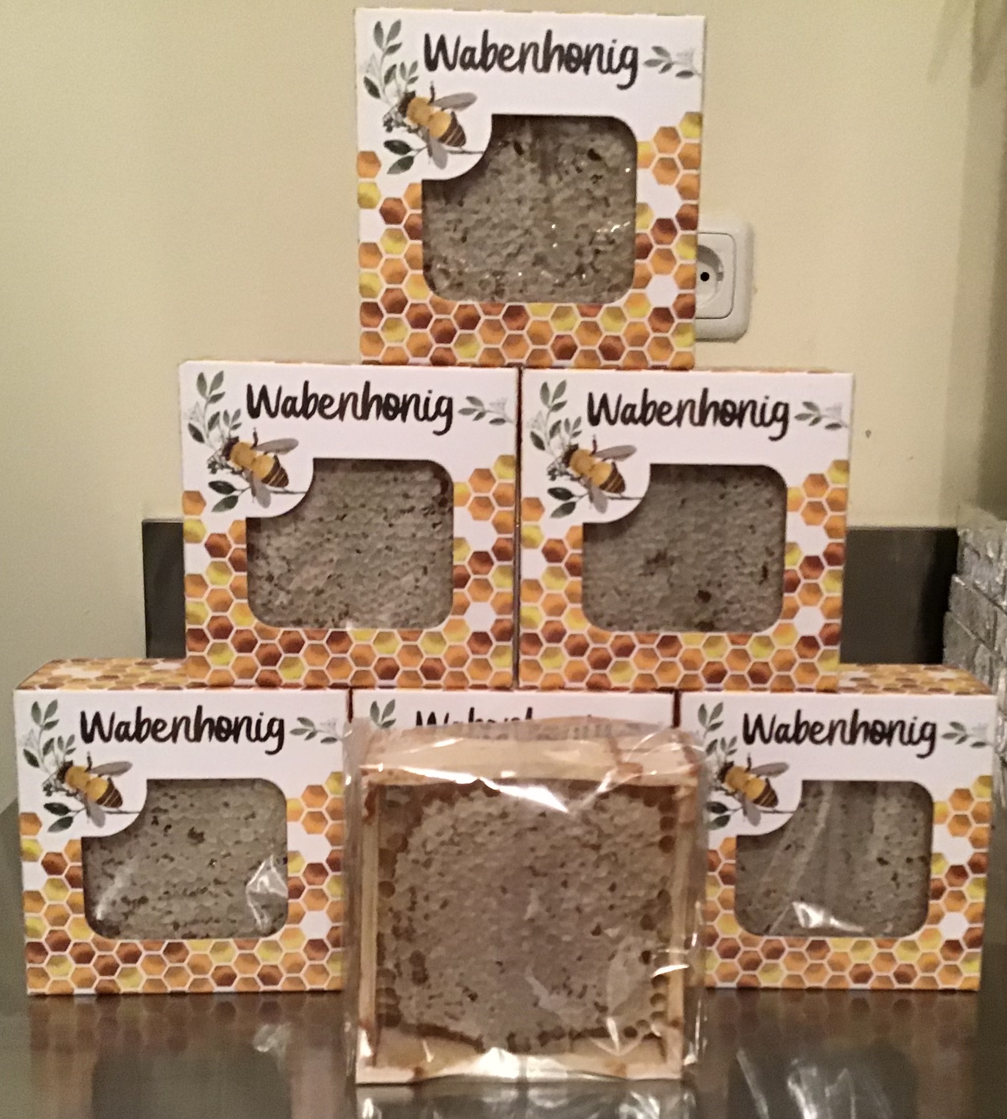 Wabenhonig 7 Stück 10x10cm